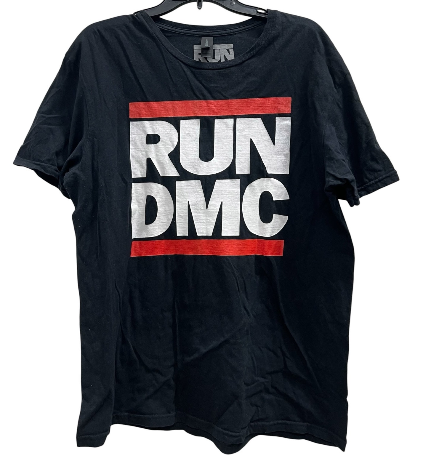 Vintage Run Dmc Black Menâs Band Tee Sz L
